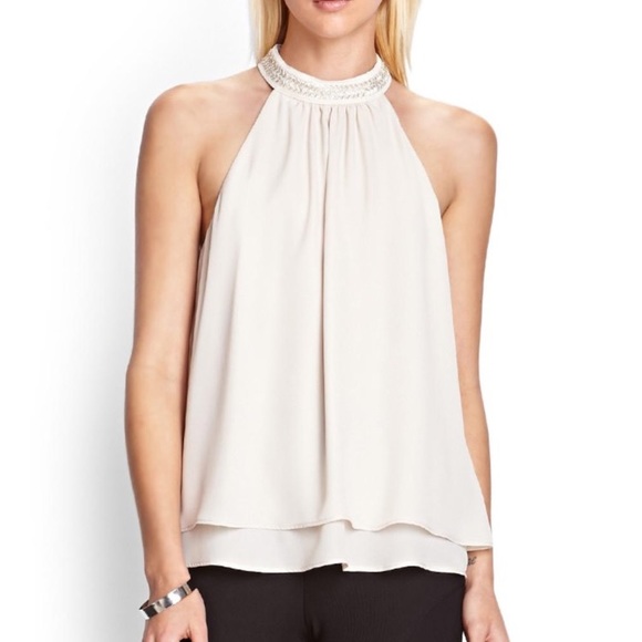 Forever 21 Tops - NWT: cream beaded halter top